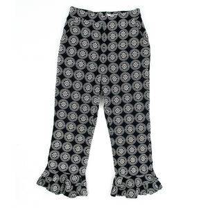 Tularosa Black with Abstract White Embroidered Pants