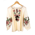 Load image into Gallery viewer, Seen Worn Kept Anthropologie Cross Stitch Peasant Top
