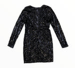 Load image into Gallery viewer, Boohoo Black Long Sleeve Sequin Mini Dress
