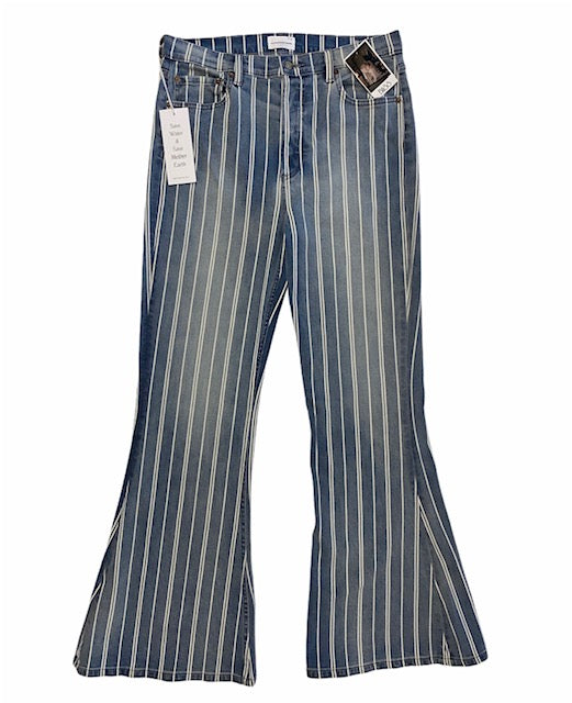 Free People Boyish Striped Jeans